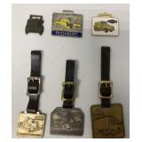 6 construction and trucking watch fobs
