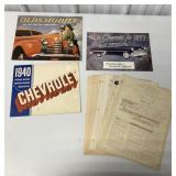 car brochures and truck spec. sheets