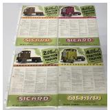 (4) Sicard Truck Brochures 20/21/40/41