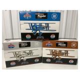 3 Amoco Stearman Bi-Plane banks in boxes