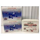3 Amoco plane banks in boxes