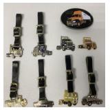 8 truck watch fobs and A. Duie Pyle belt buckle
