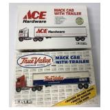 1/64 True Value & Ace Mack Cabs w/ Trailers
