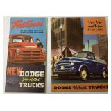(2) Dodge Truck Brochures 1940