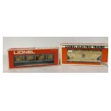 (2) 'O' gauge Lionel cars; Libby Pineapple and