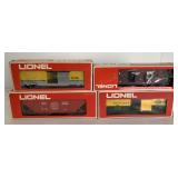 4 'O' Lionel Boxcars/Hoppers