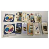 box lot of used road maps