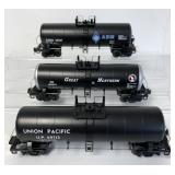 (3) 'O' MTH Tank Cars-Union Pacific/ADM/other