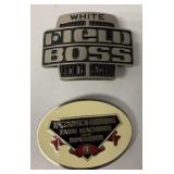 White Field Boss & McCormick Deering buckles
