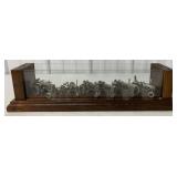 (6) Pewter John Deere Tractors & Case