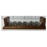 (6) Pewter John Deere Tractors & Case