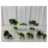 (9) 1/64 Ertl John Deere Tractors/Combines