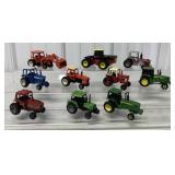 (10) 1/64 John Deere/A-C/Ford Tractors others