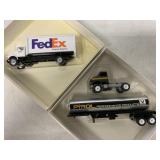 (2) Winross Trucks-Fed Ex/Pyroil-Valvoline