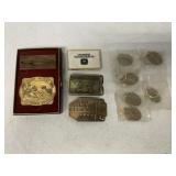 (10) John Deere Buckles/Keychains/Calendar