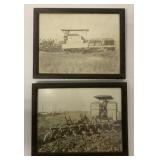 two framed B&W Wallis Tractor early photos