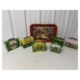 7 John Deere Lunch Boxes/Farmall Tray