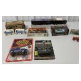 lot of tractors, trucks and cars, most in boxes