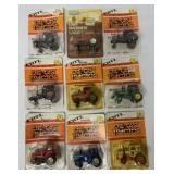 (9) 1/64 Ertl Tractors with blister packs