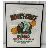 Framed Muncy-Chief Seed Corn Bag