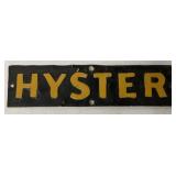 Hyster Metal Sign