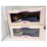 (2) Vinyl Dolls w/ John Deere Outfits