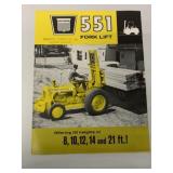 Oliver 551 Fork Lift Brochure