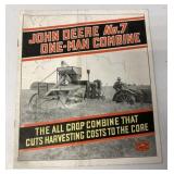 John Deere No. 7 One-Man Combine brochure