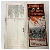 1926 JD NH Two Row Cultivator brochure