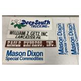 aluminum w/ vinyl stickers signs plus 2 stickers