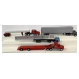 (4) 1/64 custom built tractor trailers