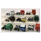 (9) 1/64 customized semi trucks, no trailers