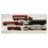 (5) 1/64 custom built tractor trailers