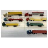(7) 1/64 custom built tractor trailers
