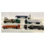 (5) 1/64 custom built tractor trailers