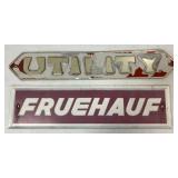 Utility & Fruehauf name plates