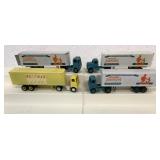 (4) 1/64 custom built tractor trailers