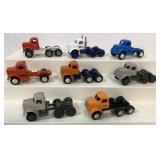 (8) 1/64 customized semi trucks, no trailers