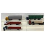 (5) 1/64 custom built tractor trailers