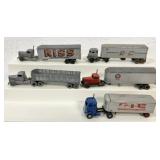 5 HO scale Ulrich tractor trailers