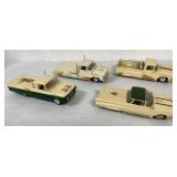 4plastic model trucks and cars