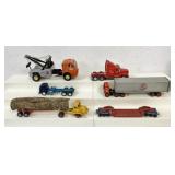 assorted scale trucks, some customized