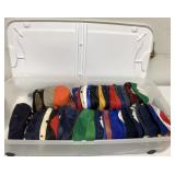 40+ trucking hats in Sterlite container