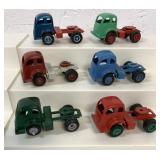 (6) 1/64 customized semi trucks, no trailers