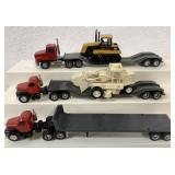 (3) 1/64 custom built tractor trailers