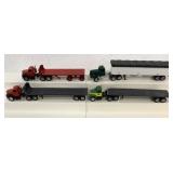 (4) 1/64 custom built tractor trailers