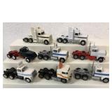 (8) 1/64 customized semi trucks, no trailers