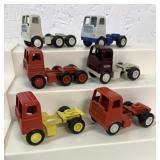 (6) 1/64 customized semi trucks, no trailers