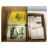 box lot of trucking co. notepads and binders