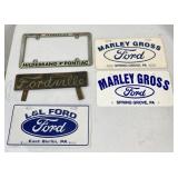 license plates, holder and topper